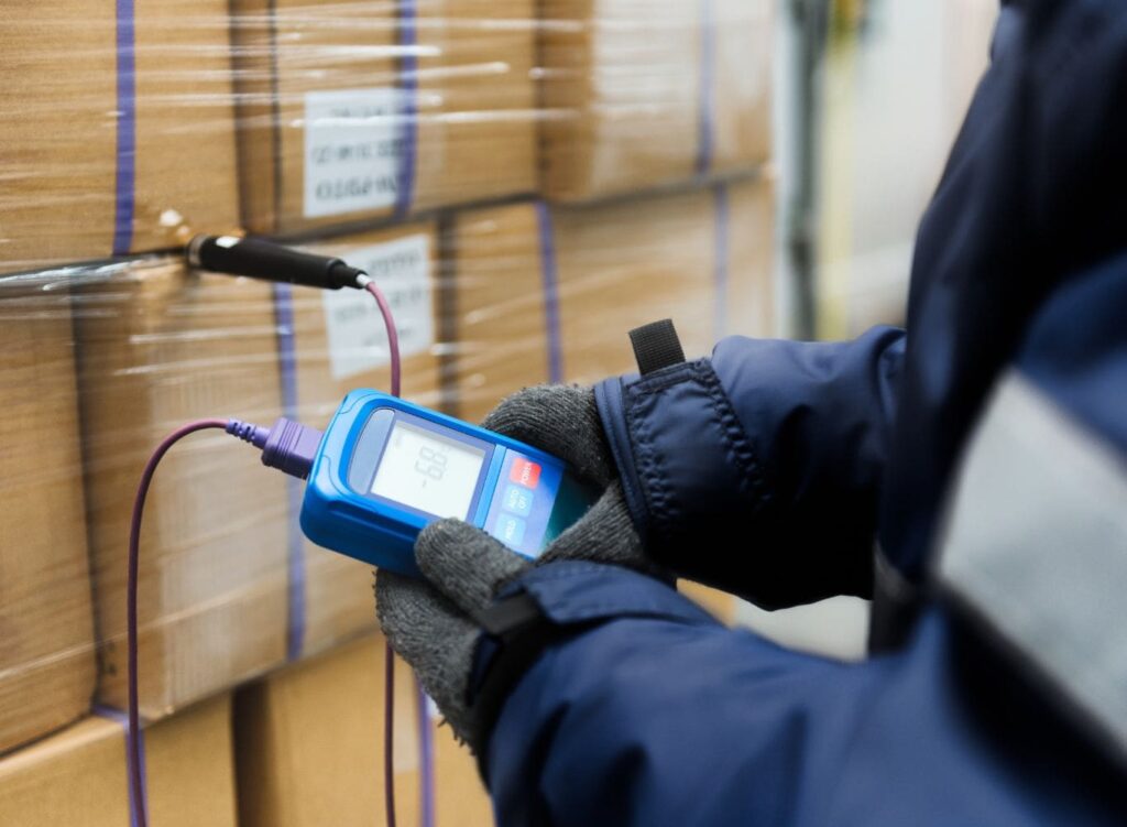 Refrigerated warehouse storing temperature-sensitive freight for brokers