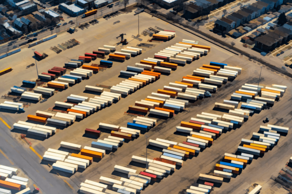Nationwide truck parking facility near logistics hub