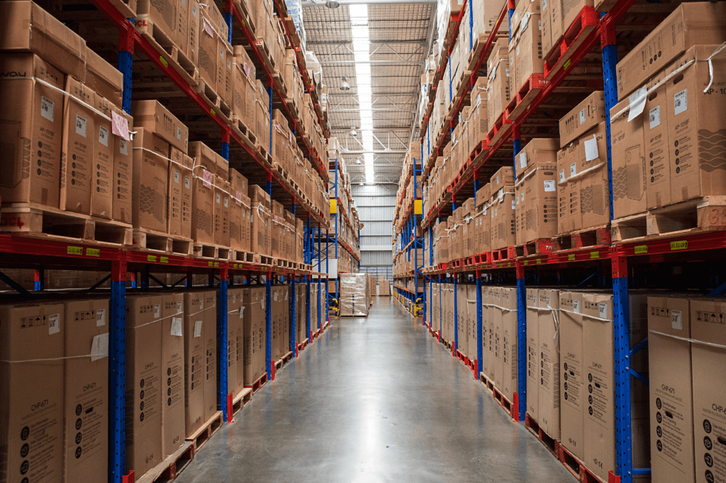 Industrial freight handling and staging at a Denver B2B logistics facility.