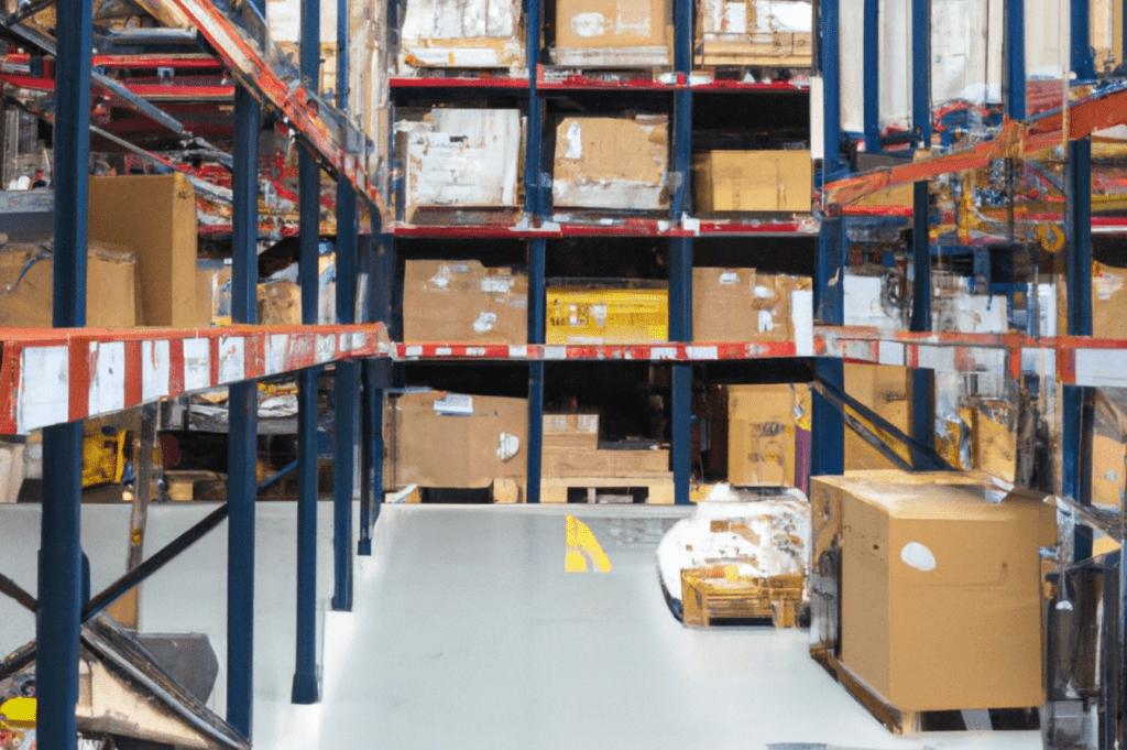 Secure pallet storage and freight staging inside Denver 3PL warehouse.