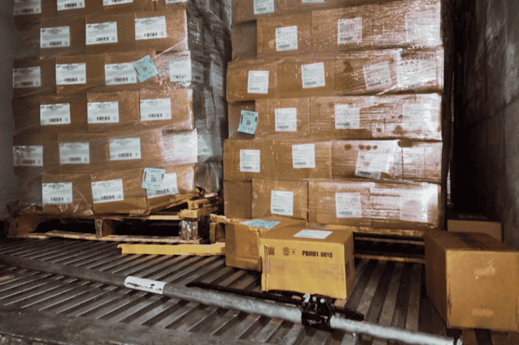 Pallet restacking services at OLIMP Warehousing in Kansas City, offering customized solutions for efficient inventory management.