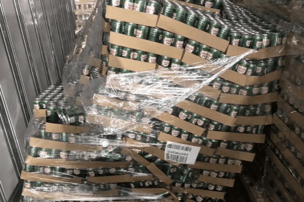Damaged freight on pallets before rework services in Memphis, TN.