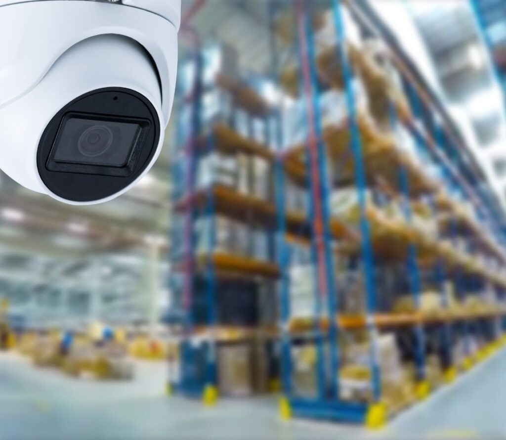 Modern warehouse with secure storage and inventory solutions.