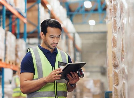 Professional staff managing a secure and efficient warehouse.