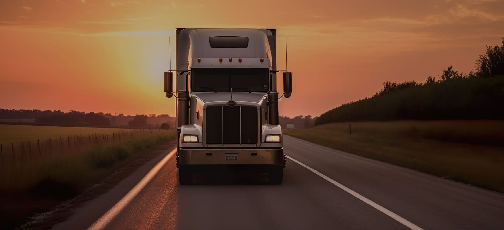A truck being loaded with multiple pallets at a retail distribution center.