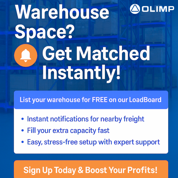 Warehouse owner checking LoadBoard notifications for new freight opportunities nearby.