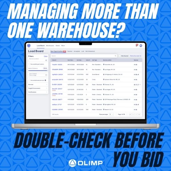Selecting the correct warehouse location before submitting a quote.