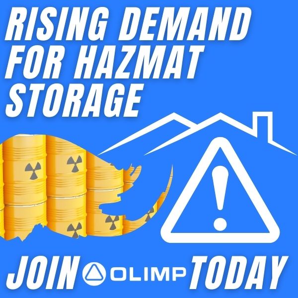 HAZMAT-certified warehouse storage solutions with OLIMP network