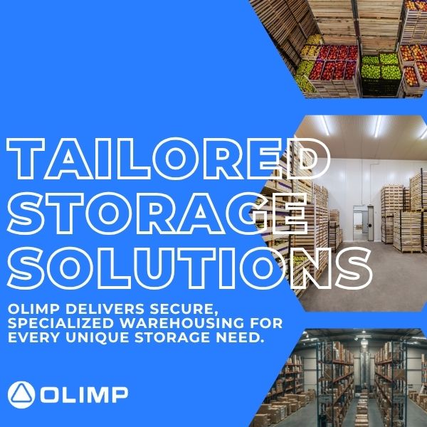 Specialty warehouse facility with temperature-controlled and HAZMAT-certified storage areas