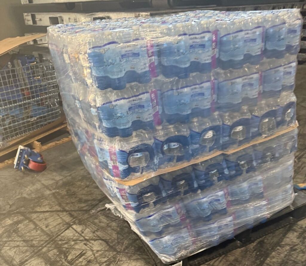 Pallet rework and restacking services in Harrisburg warehouse facility