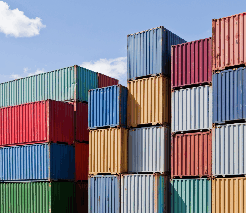 Logistics professionals managing cargo transfer at an Alsip transloading site.