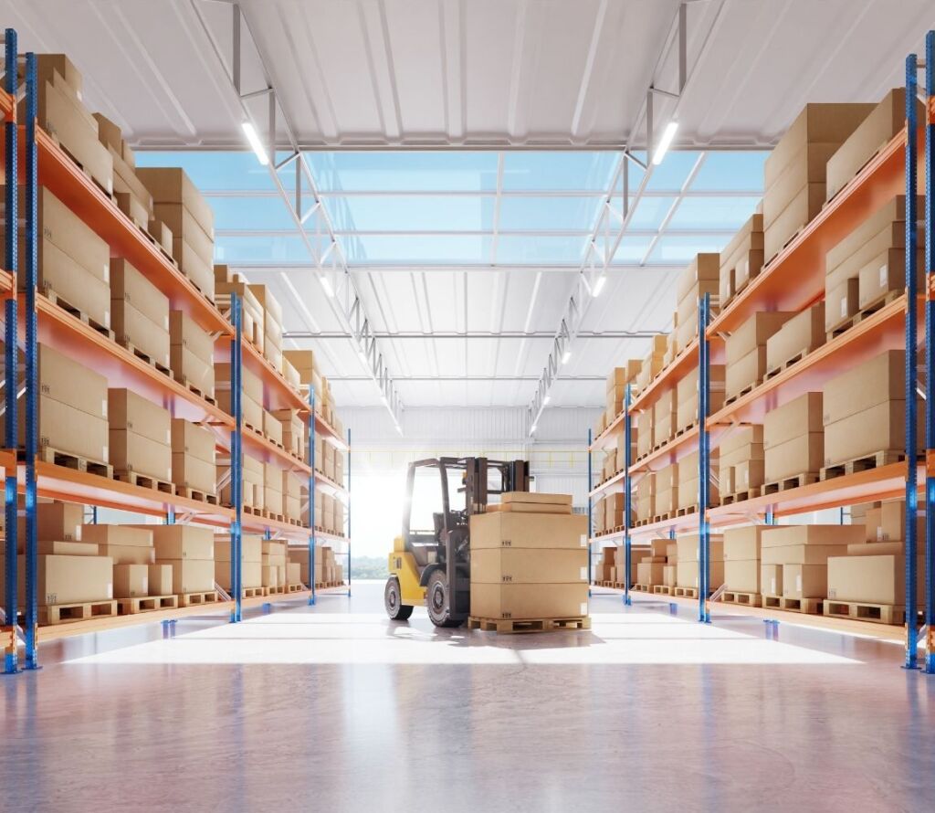 Temporary warehousing facility with efficient loading and unloading operations