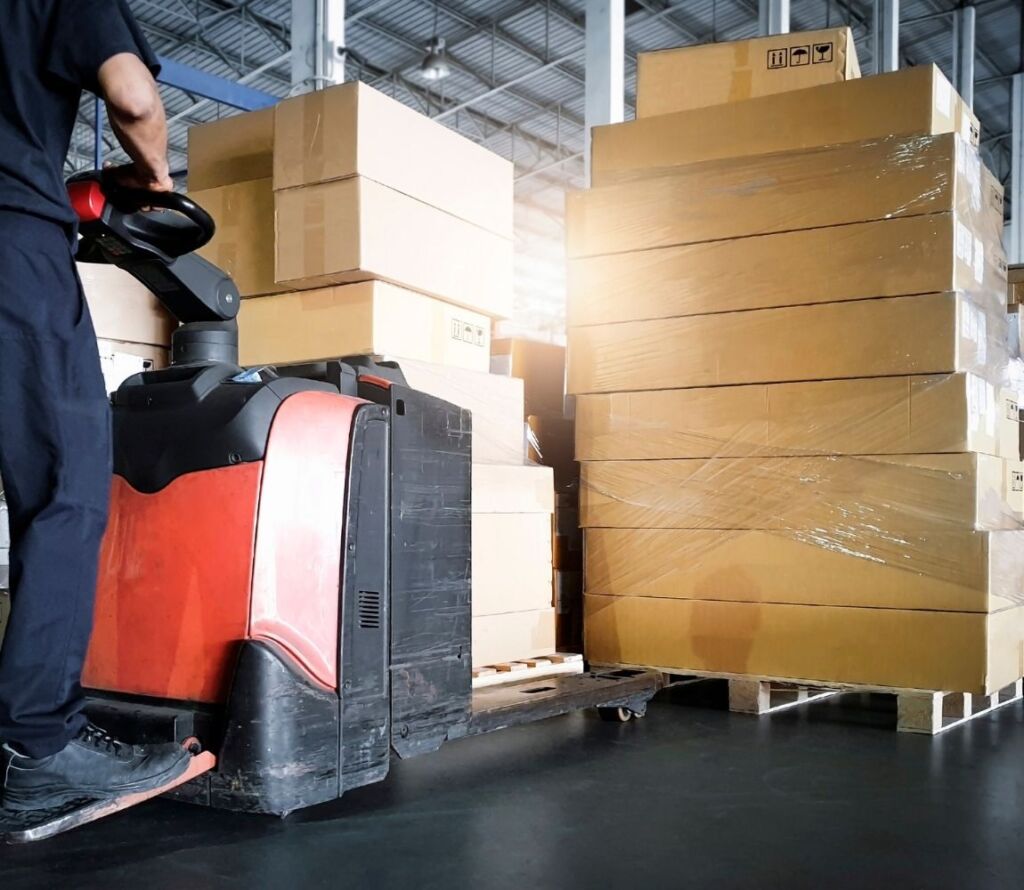 Professional pallet rework services for repair, repackaging, and reorganization