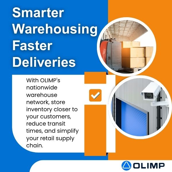 Retail warehousing network across North America enabling faster delivery and lower shipping costs