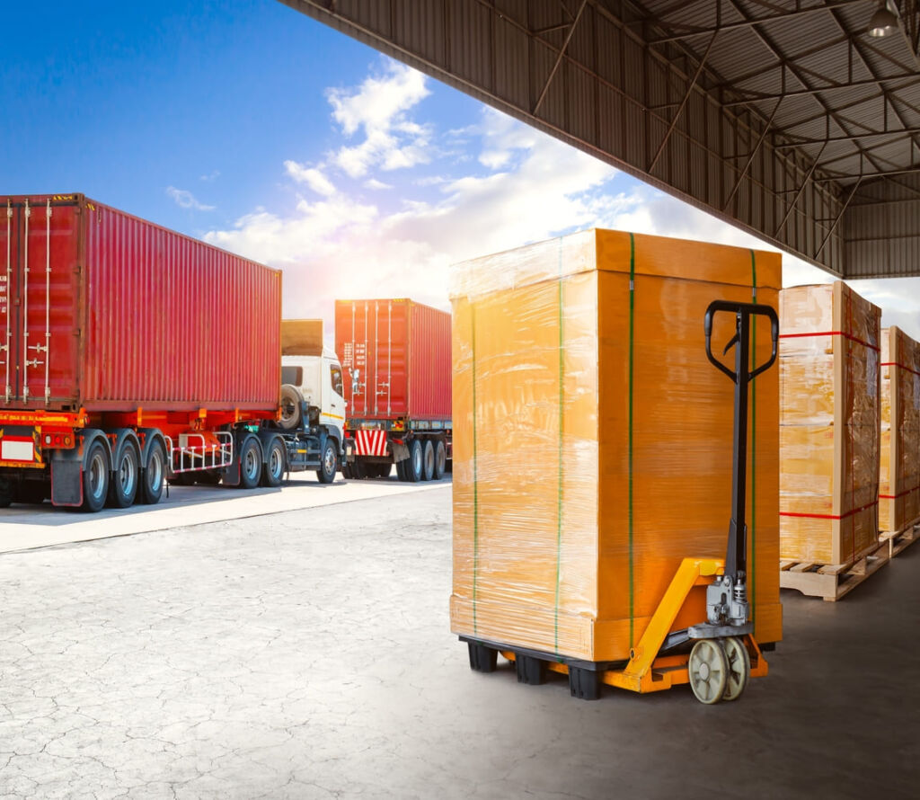 Drayage trucks and warehouse logistics operations in Hagerstown MD