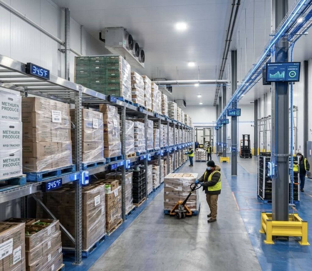 Cold storage warehouse with smart inventory tracking systems in Methuen MA