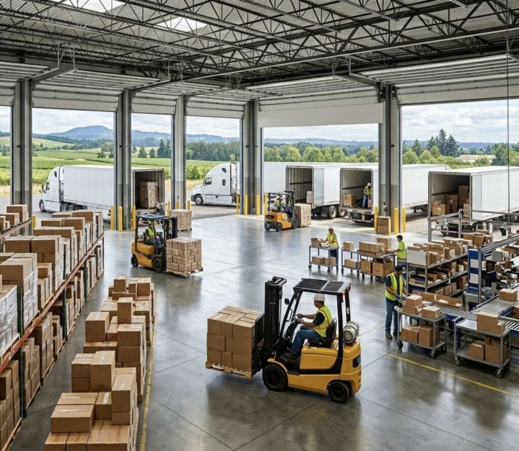 Active distribution center with fulfillment operations in Salem OR