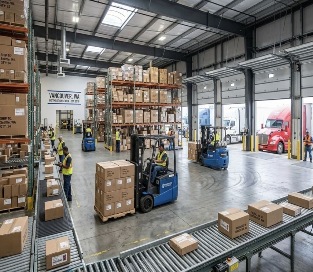 Active distribution and fulfillment warehouse in Vancouver Washington