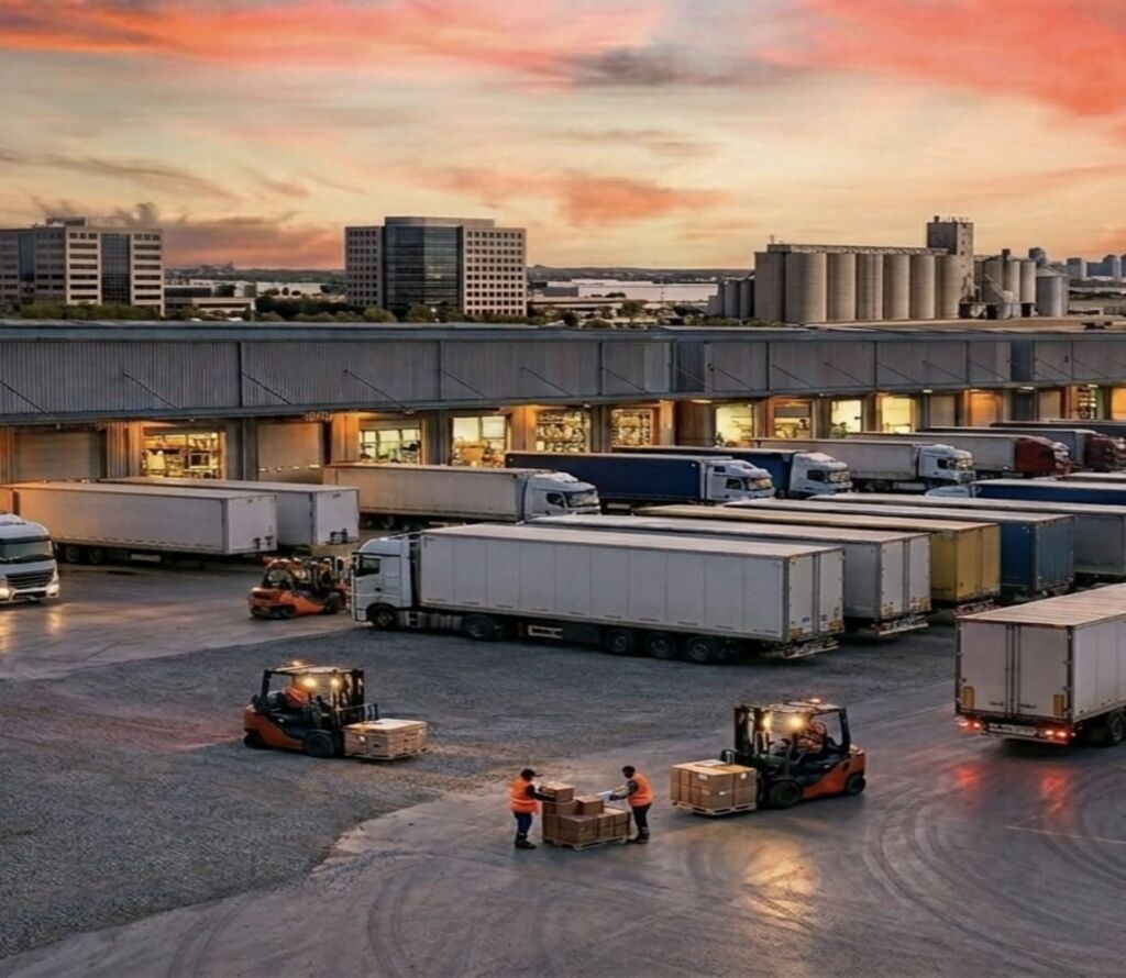 Drayage trucks and warehouse logistics operations in Scottsdale, AZ