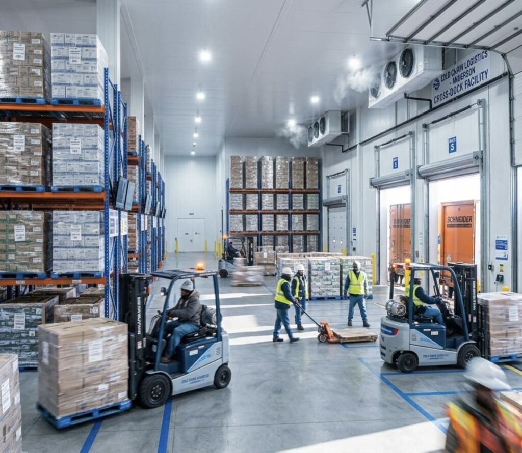 Cross docking facility with trucks and logistics operations in Anderson, SC