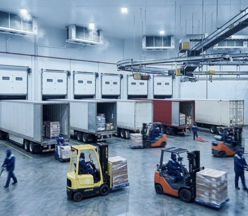 Cross docking facility with trucks and logistics operations in Florence, SC