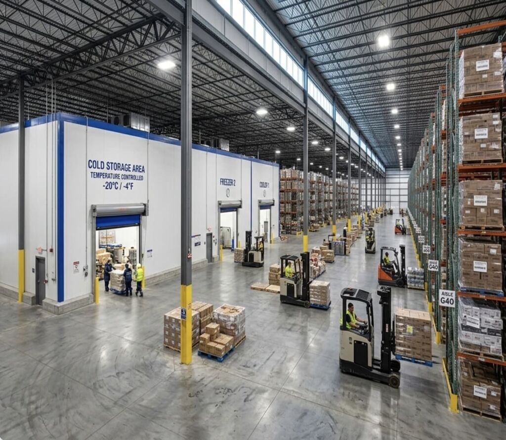 Dry and cold storage warehouses in Whitestown, IN