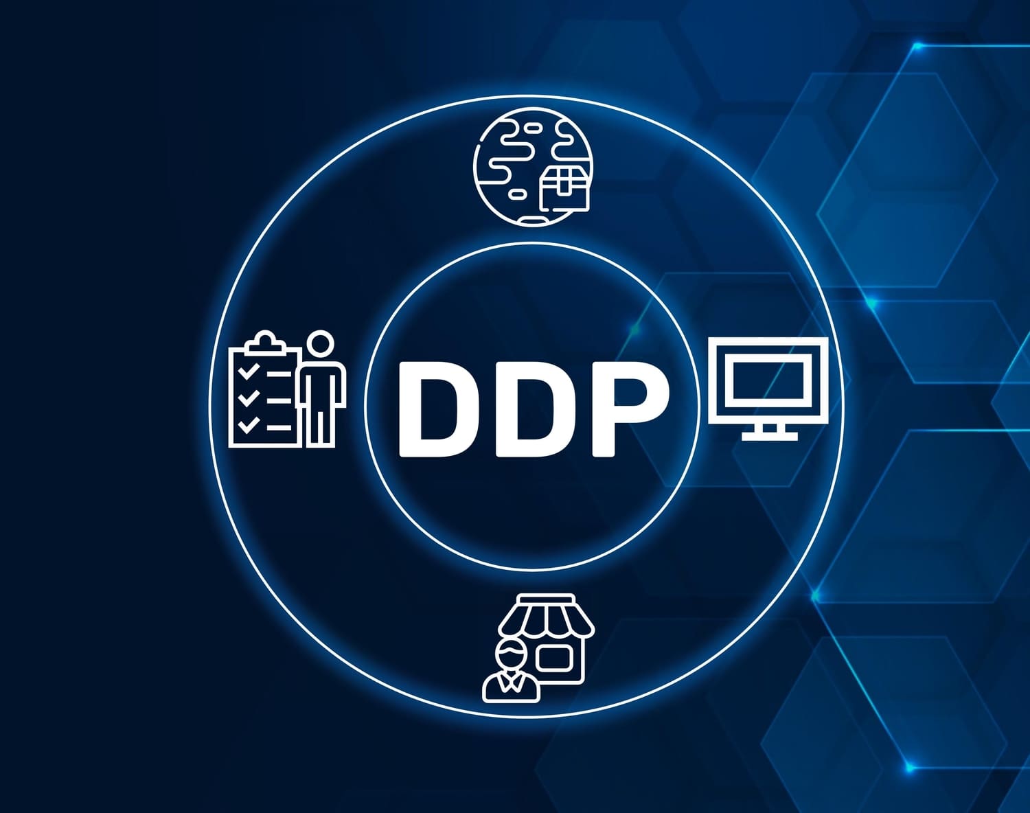 DDP shipping concept illustrating Delivered Duty Paid responsibilities in international trade and delivery.