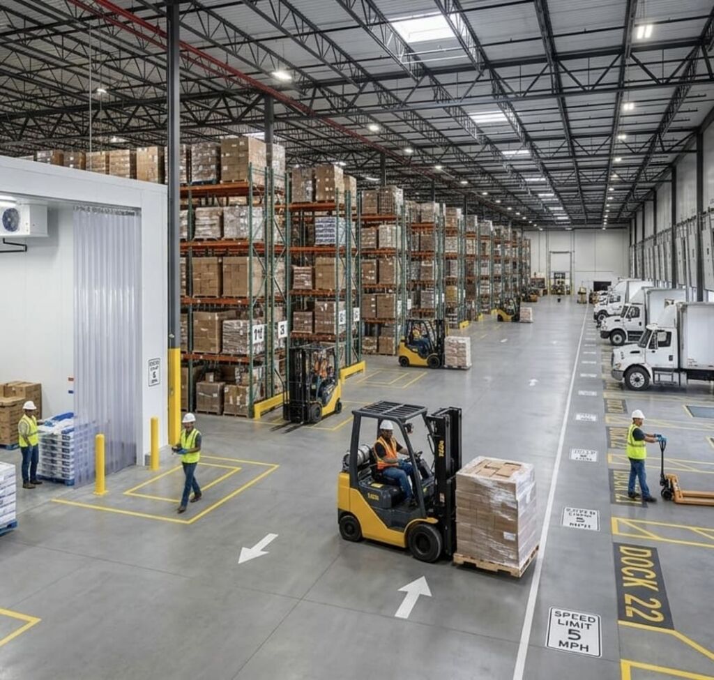 Cross-docking and distribution operations at Flower Mound warehouse facilities
